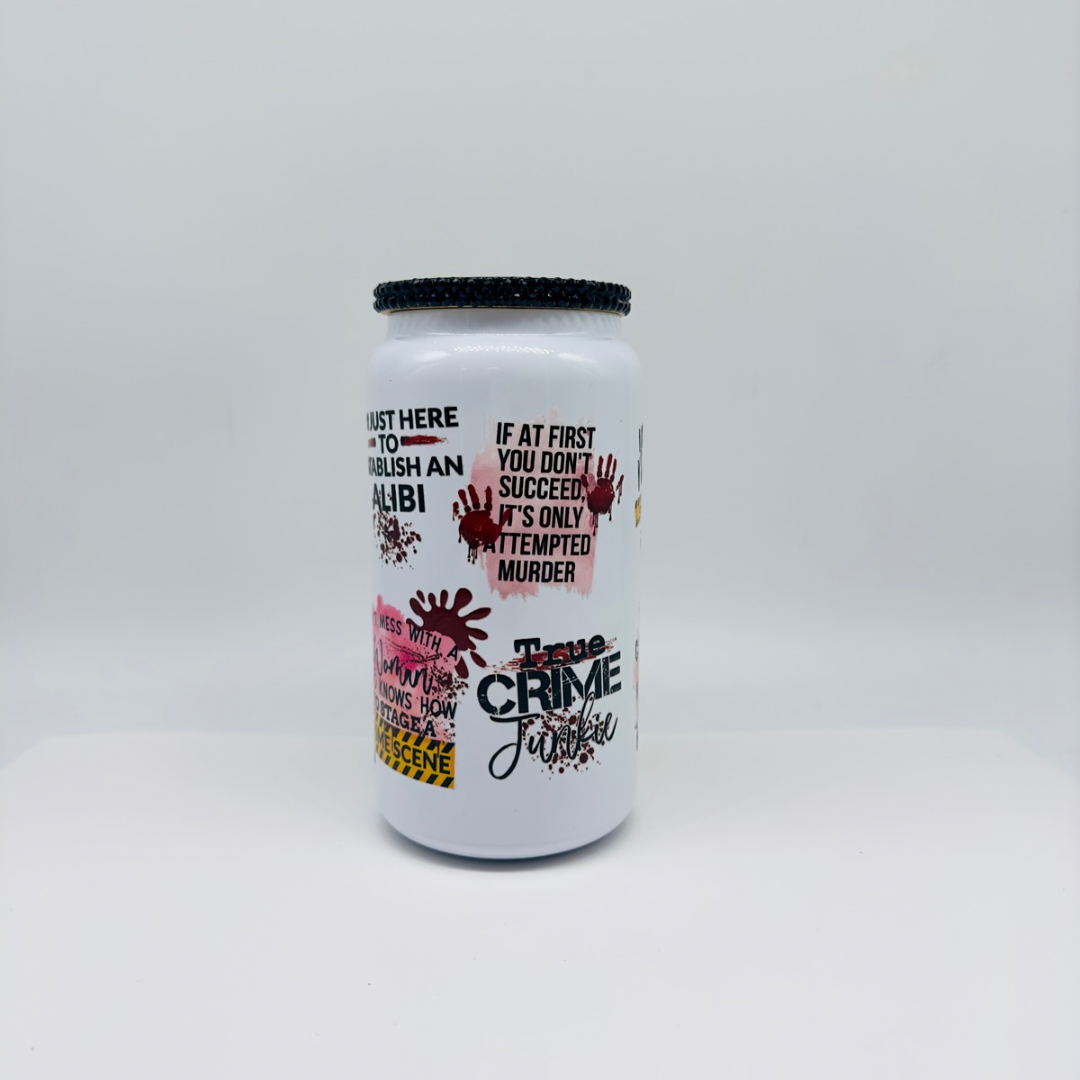 True Crime White (16oz White Stainless Steel Can)