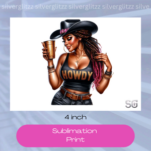 CG Howdy (4in sublimation print)