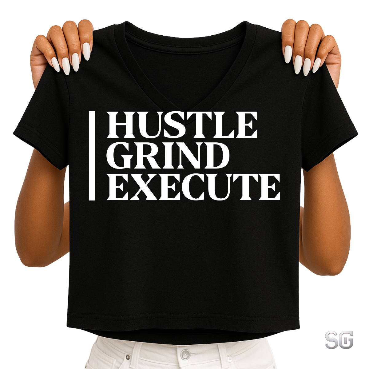 Hustle, Grind, Execute (White) DTF Print (CF38A)
