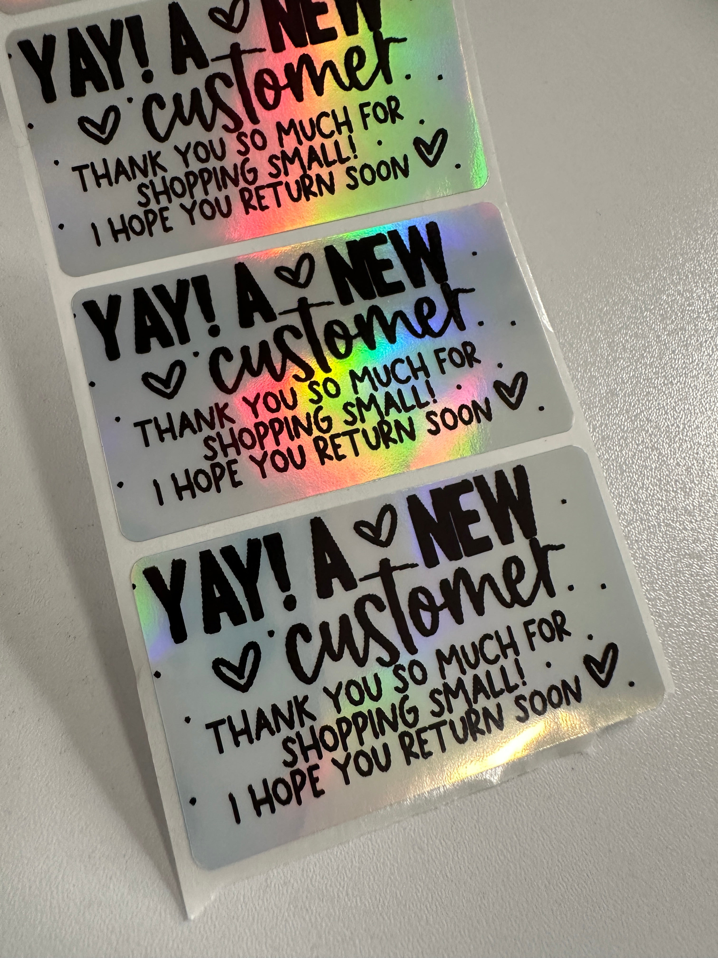 Thermal Holo Stickers