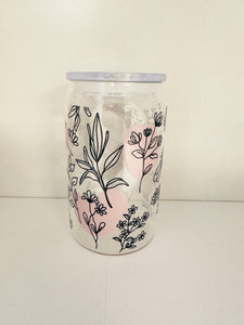 Wild Flowers Plastic Can