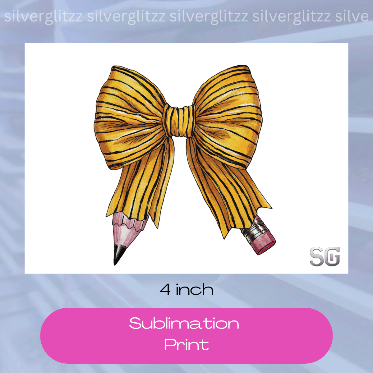 Pencil Bow (4in Sub Print)