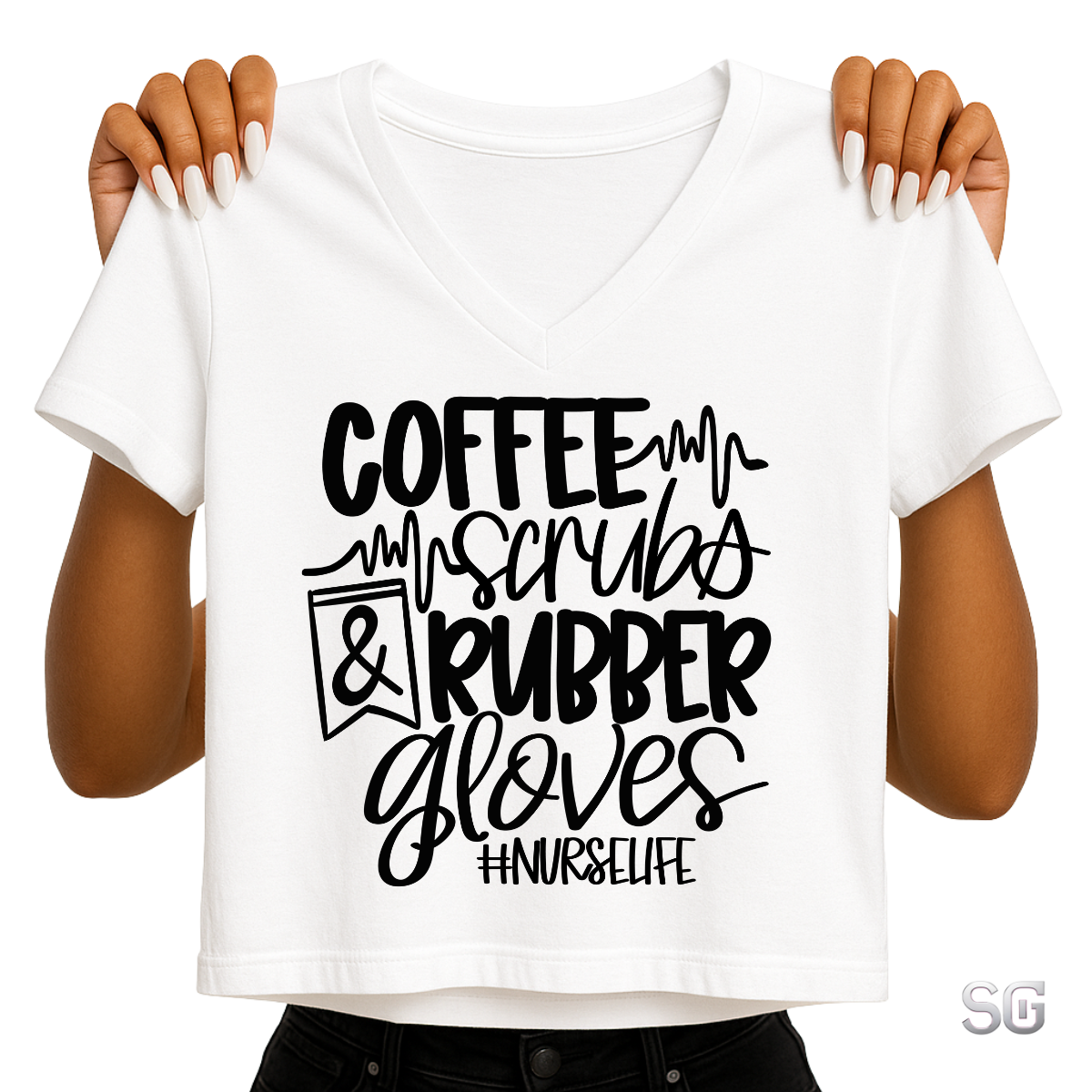 Coffee, Scrubs Black (CF18) DTF Transfer