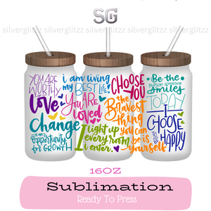 Daily Affirmations (16oz Sublimation Print)