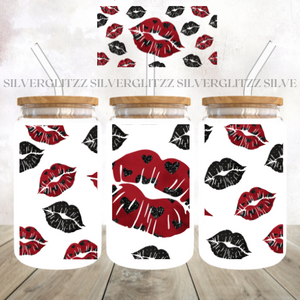 Red n Black Lips UVDTF Cup Wrap (UV141)