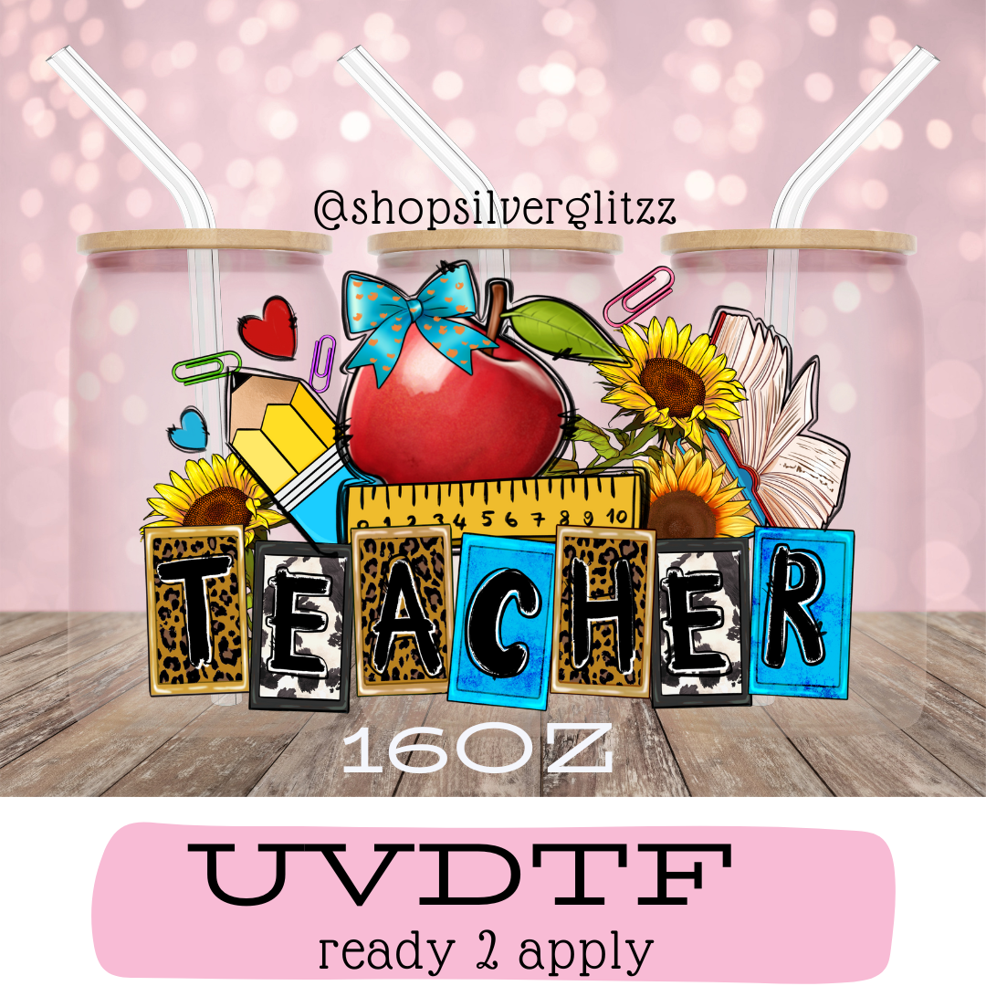 16oz UVDTF Teacher Cup Wrap (UV31)